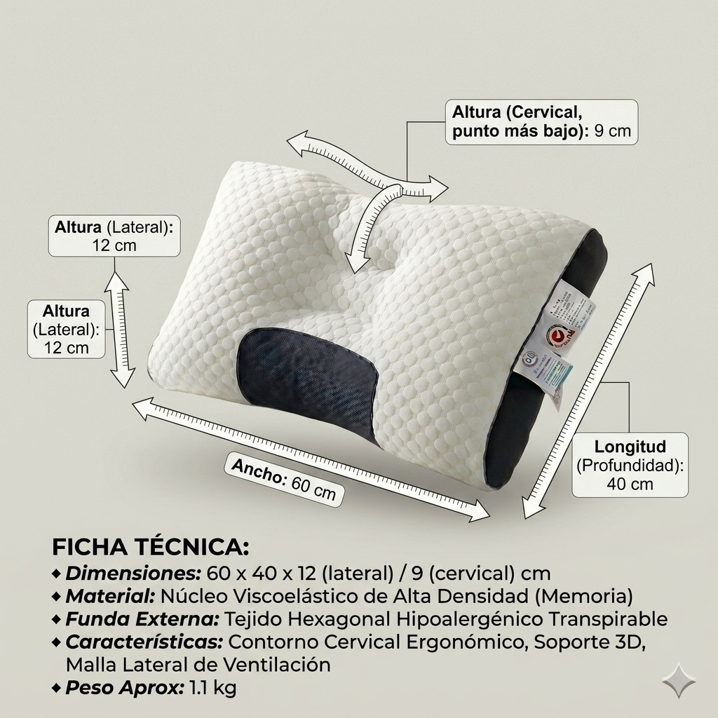 Olvídate del Dolor Cervical con ErgoDream Pro™ | 50% DE DESCUENTO