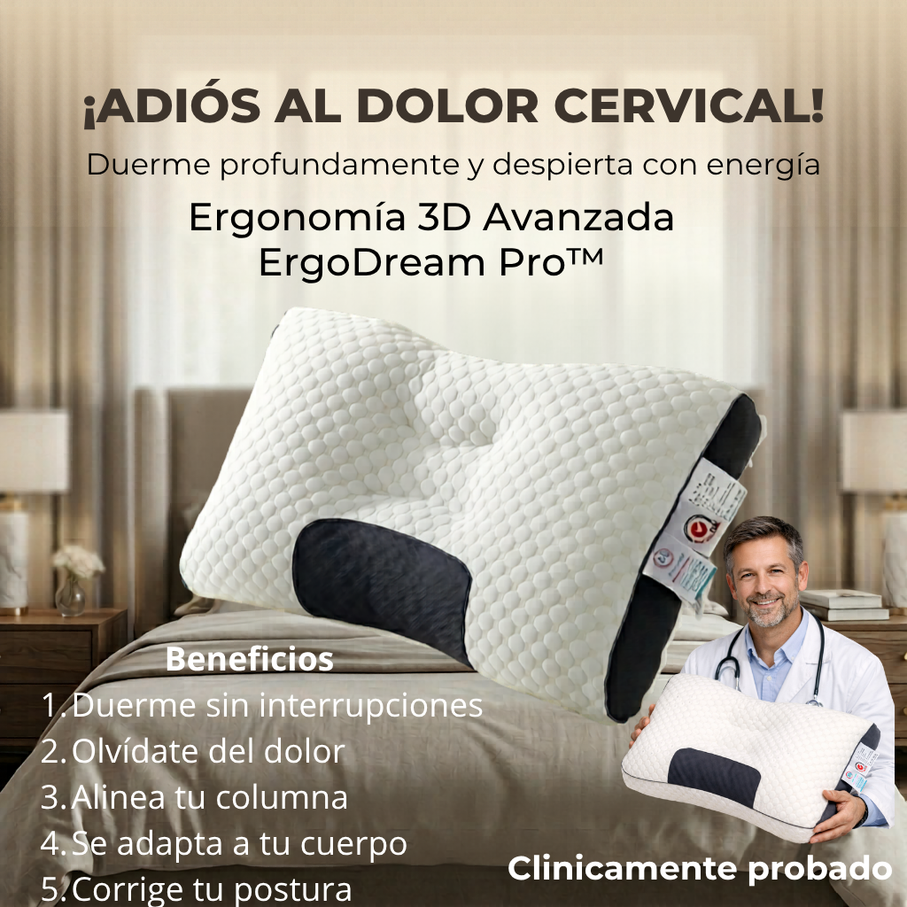 Olvídate del Dolor Cervical con ErgoDream Pro™  | 50% DE DESCUENTO